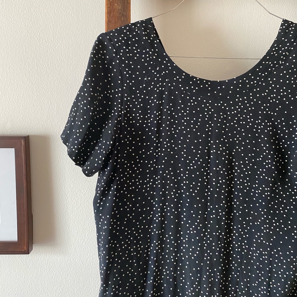 Madewell Polkadot Shift Dress with Back Zipper